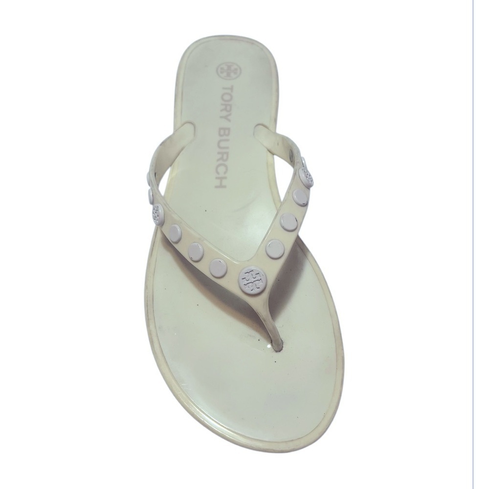 AMPUTEE RIGHT SHOE ONLY Tory Burch Studded Jelly Thong Sandals Sz 7 ONE SHOE